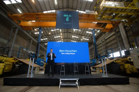 Tees Valley Mayor Ben Houchen launching the Teesside Freeport
