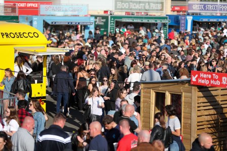 Crowd at Riverside Stadium before Arctic Monkeys gig in June 2023