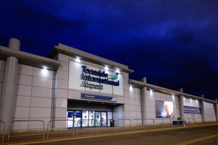 Teesside Airport at Night