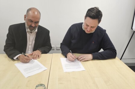 Nehal Mehta, from SSE, and Tees Valley Mayor Ben Houchen