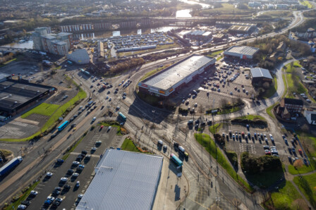 Stockton roads from above